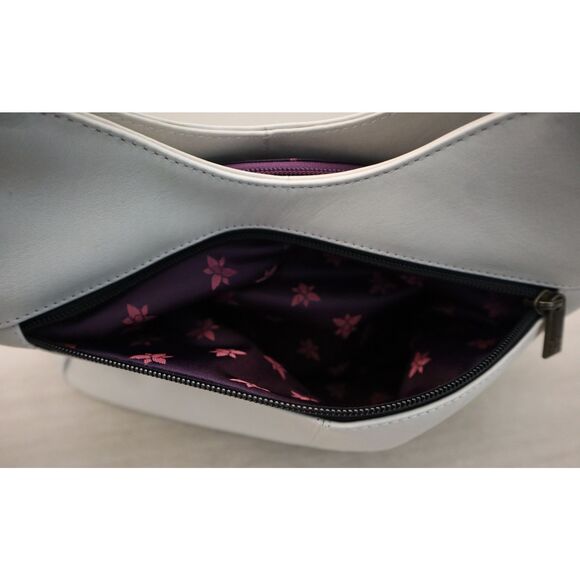 Anuschka Women's Ivory Genuine Leather Tote Handbag Purse - Picture 14 of 16